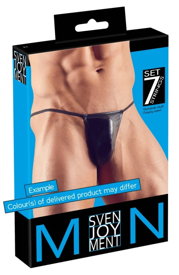 Svenjoyment vyriškų stringų rinkinys, 7 vnt., įvairių spalvų ir raštų, S-L