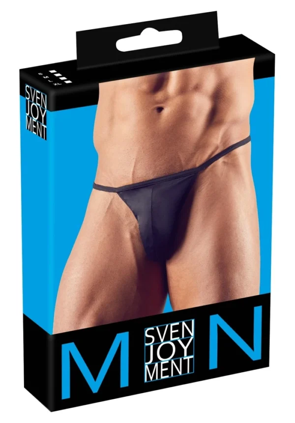 Svenjoyment vyriški stringai, juodi blizgūs, L