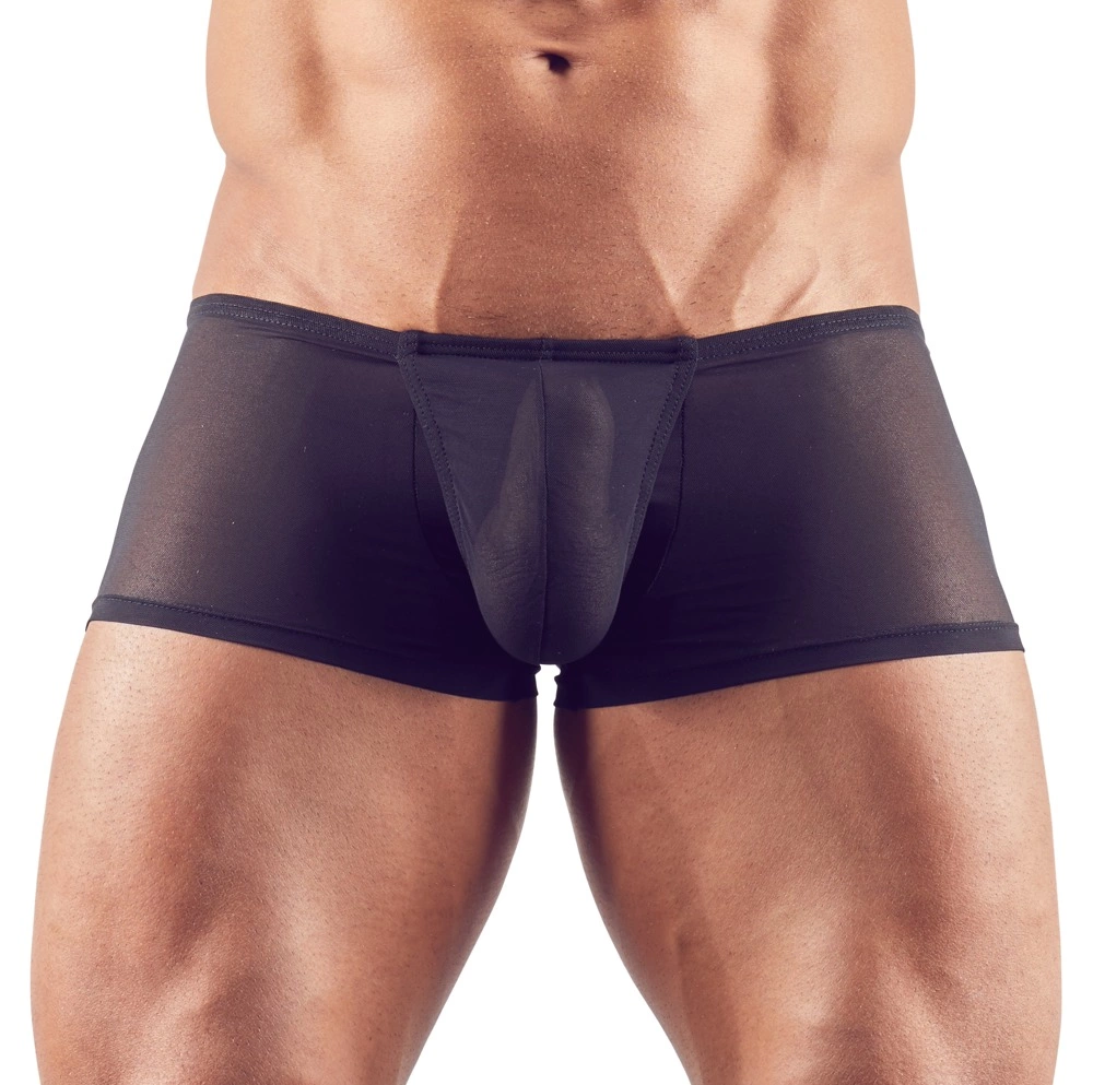 Svenjoyment pusiau permatomi vyriški bokseriai su anatomine priekio forma, juodi, 2XL