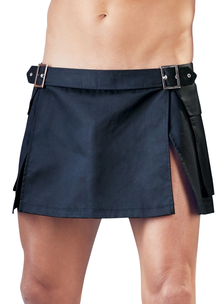 Svenjoyment Gladiator vyriškas sijonas su sagtimis ir kišenėmis, juodas, M/L