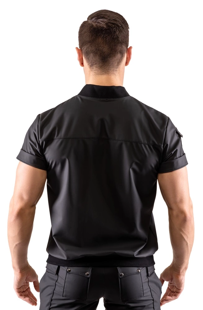 Svenjoyment vyriški marškiniai su matine danga ir kišenėmis, juodi, 2XL