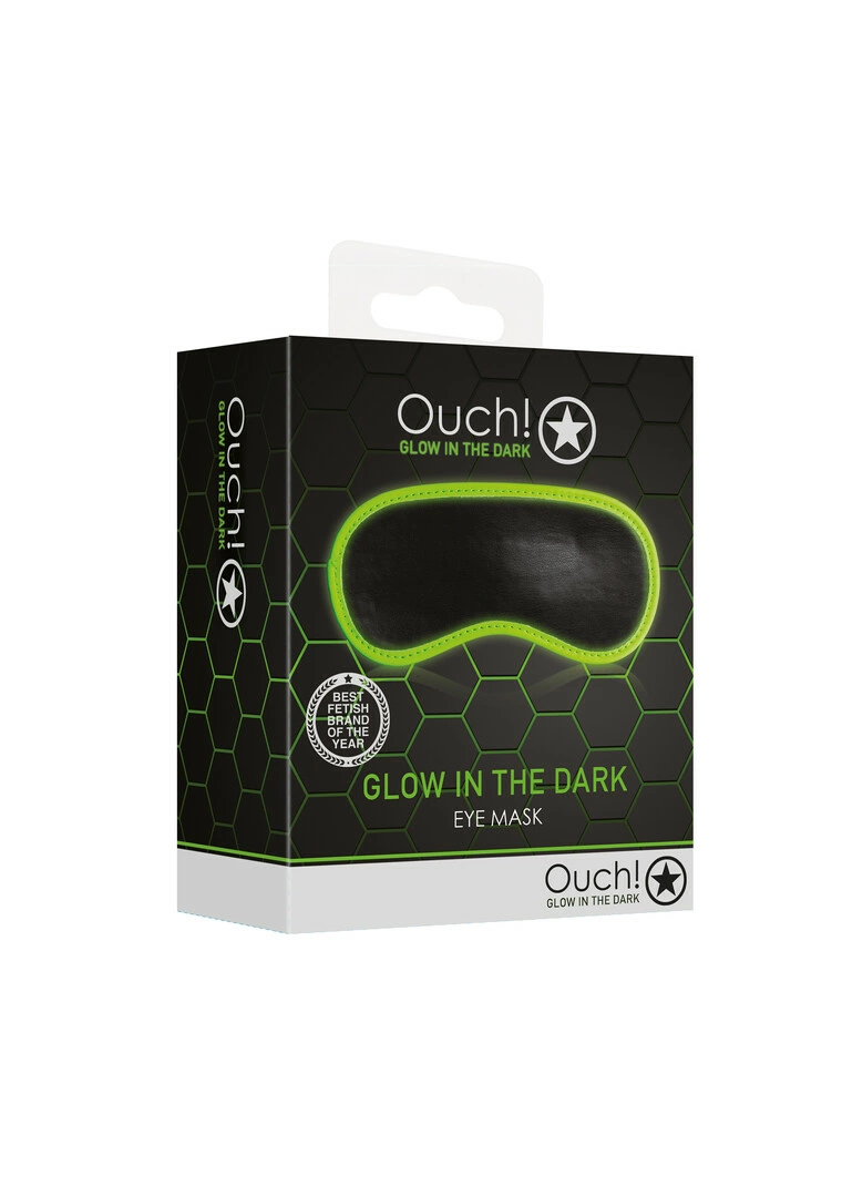 Ouch! by Shots akių raištis, šviečiantis tamsoje, fluorescencinis žalias
