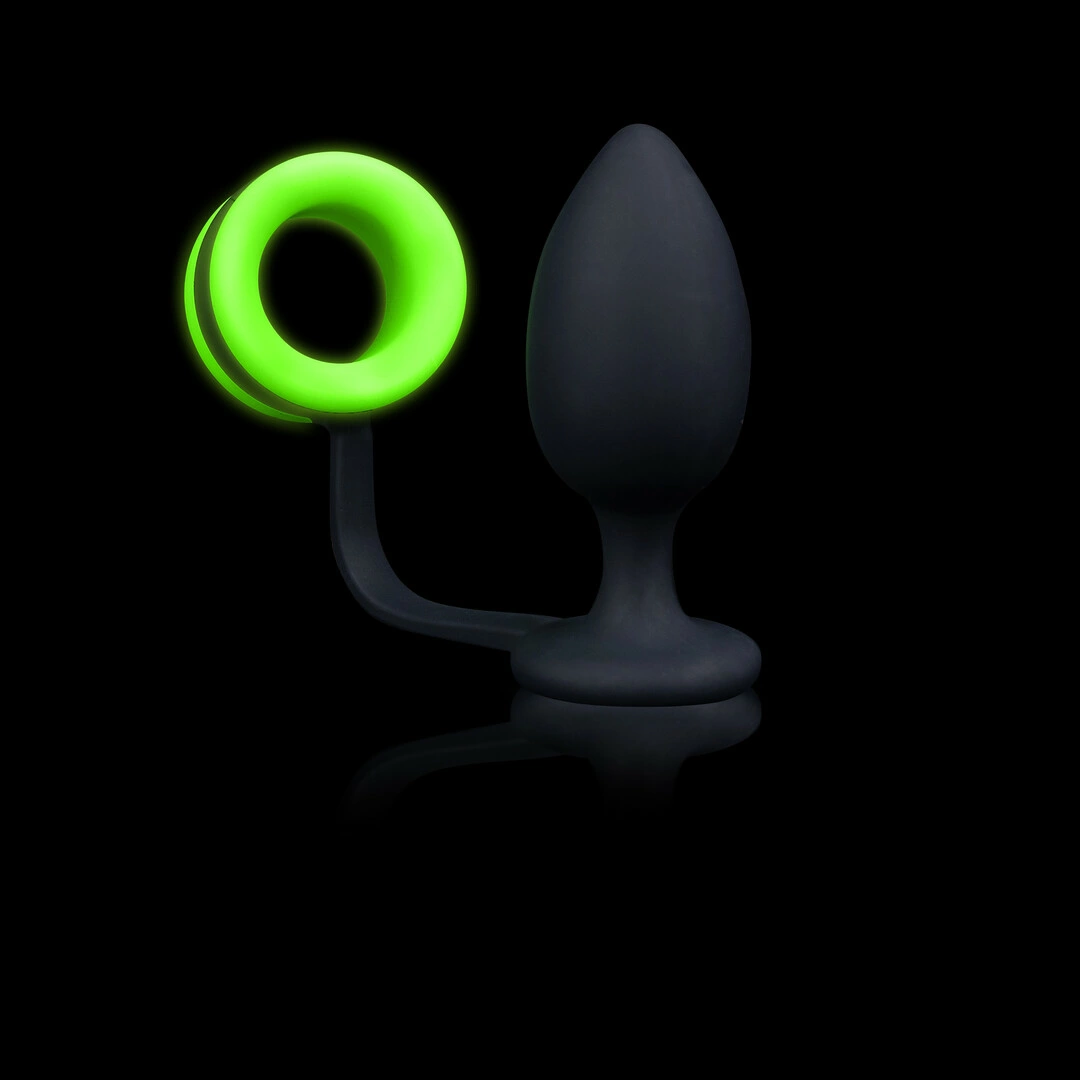 Ouch! by Shots Glow in the Dark analinio kaiščio ir žiedo rinkinys, žalias