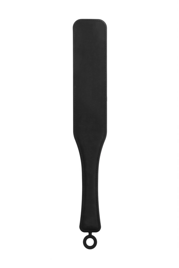 Ouch! by Shots silikoninė plakimo mentelė su rombų raštu, 37 cm, juoda