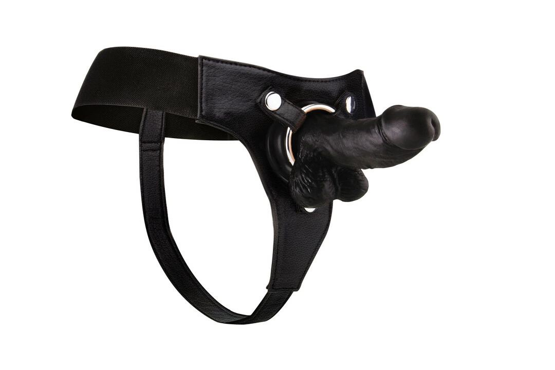 Ouch! by Shots reguliuojami diržai su nuimamu 15 cm strap-on elementu