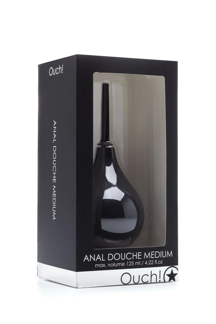 Ouch! by Shots higieninė kriaušė irigacijai, vidutinio dydžio, juoda
