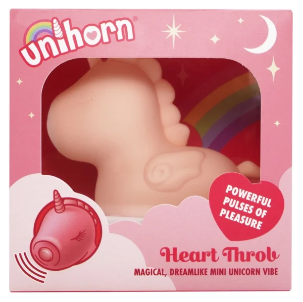 Unihorn Heart Throb vienaragio formos klitorio stimuliatorius, rožinis