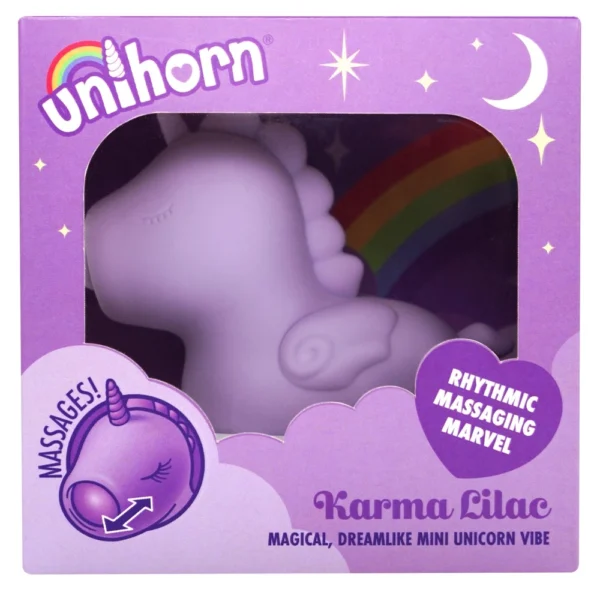 Unihorn Karma Lilac vienaragio formos klitorio stimuliatorius su dviem varikliais