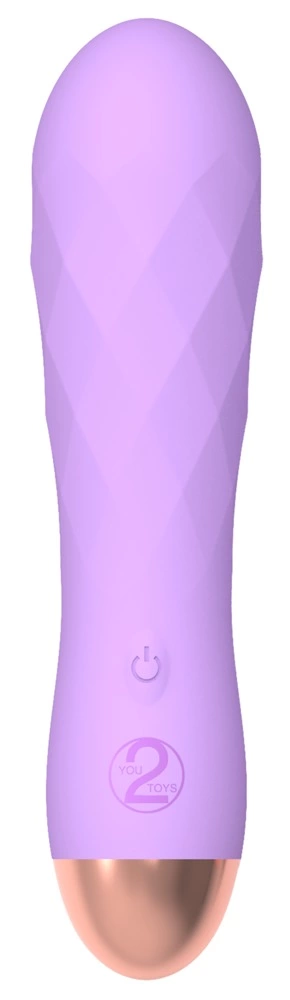 Cuties Mini vibratorius, 7 režimai, įkraunamas per USB, atsparus vandeniui, violetinis