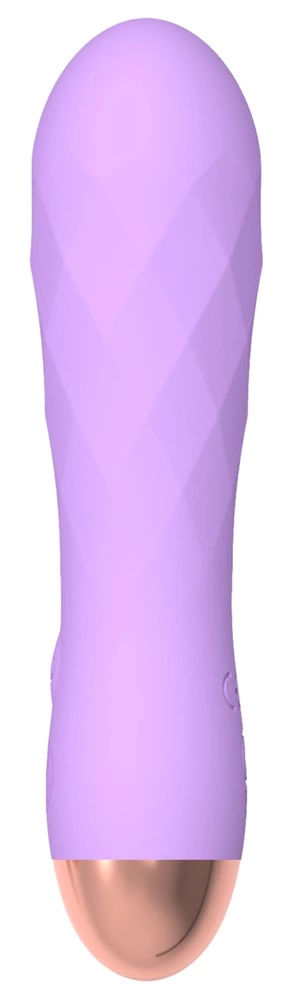 Cuties Mini vibratorius, 7 režimai, įkraunamas per USB, atsparus vandeniui, violetinis