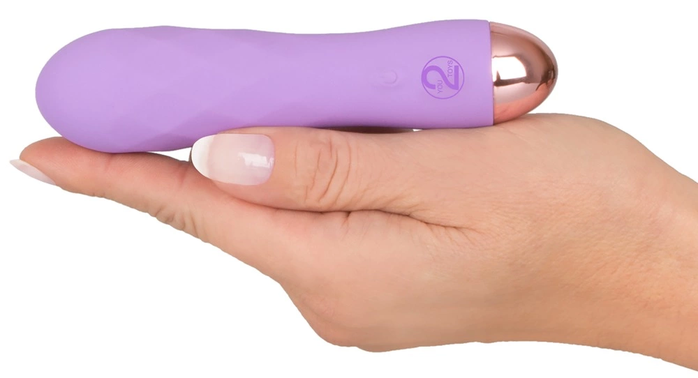 Cuties Mini vibratorius, 7 režimai, įkraunamas per USB, atsparus vandeniui, violetinis