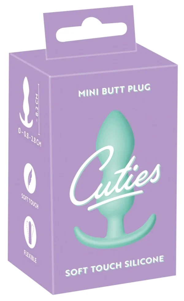 Cuties mažas analinis kaištis iš silikono, žalias, 8,2 cm