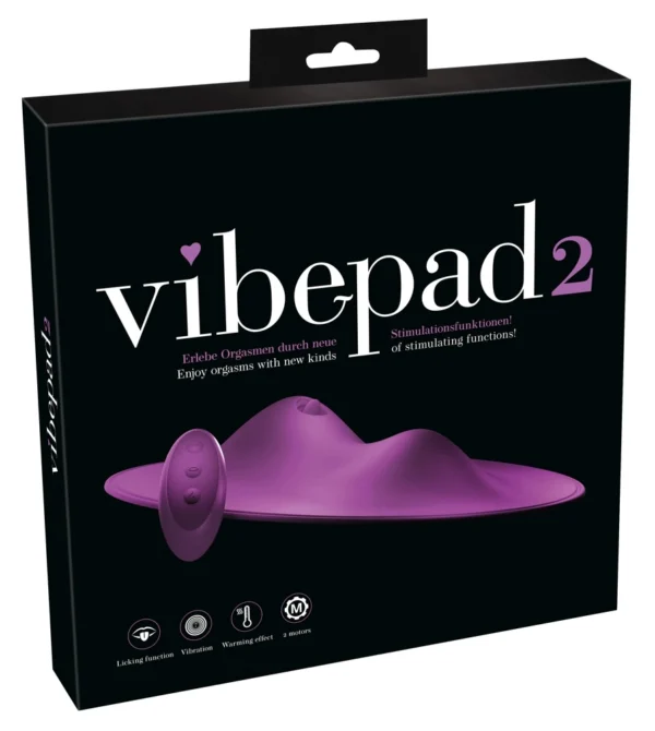 Vibepad vibruojanti pagalvėlė su šildymu ir nuotolinio valdymo pulteliu, juoda