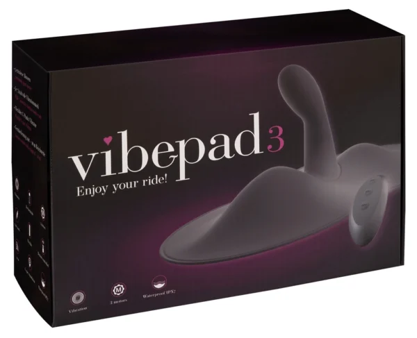 Vibepad 3 vibruojanti pagalvėlė su G taško stimuliatoriumi ir pulteliu, juoda
