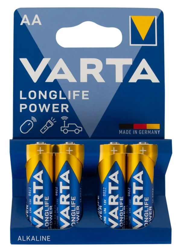 Varta AA LR6 šarminės baterijos, 1,5 V, 4 vnt.