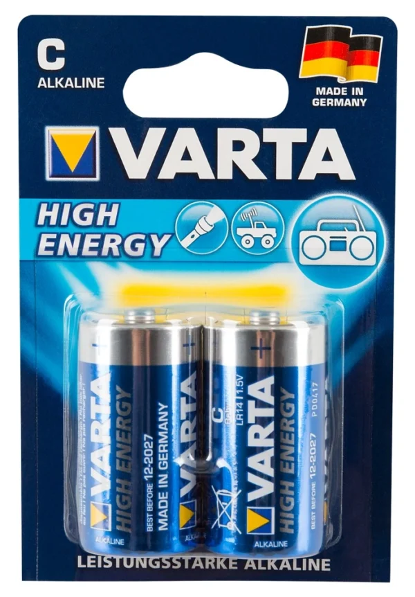 Varta C LR14 šarminės baterijos, 1,5 V, 2 vnt.