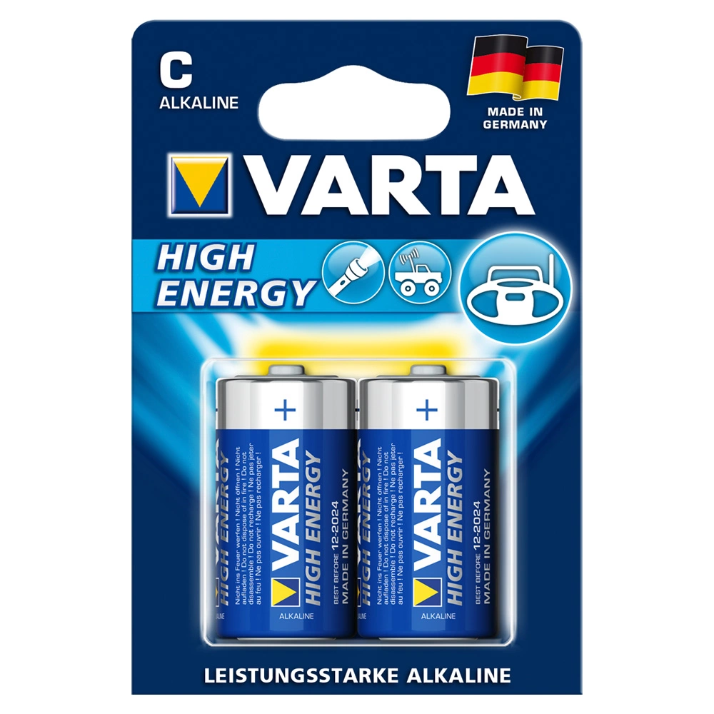Varta C LR14 šarminės baterijos, 1,5 V, 2 vnt.