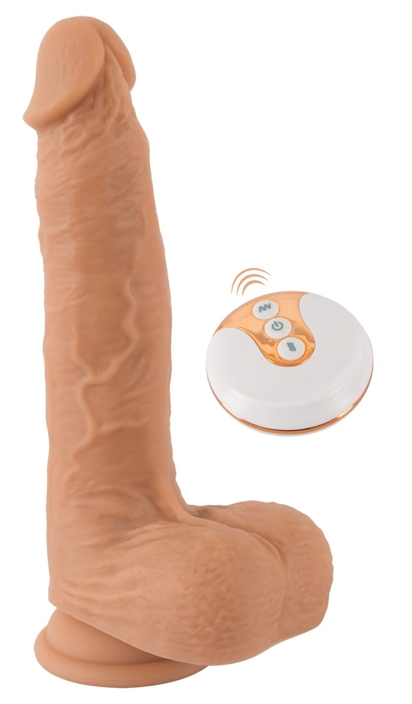 You2Toys stumdantis silikoninis vibratorius su siurbtuku ir pulteliu, 21-24 cm