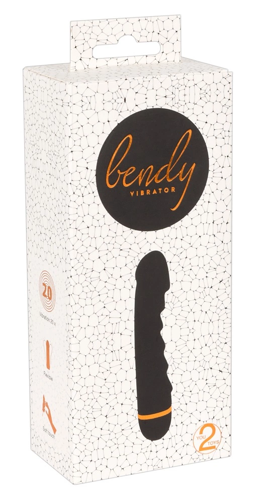 You2Toys Bendy Ripple lankstus vibratorius, 20 režimų, juodas