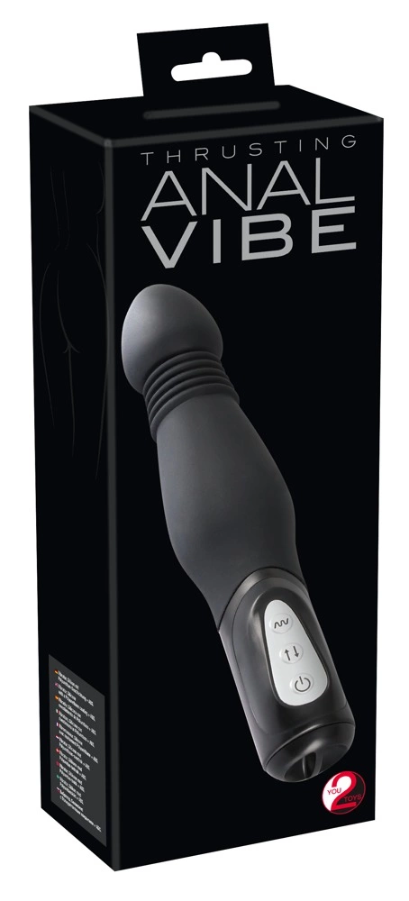 You2Toys analinis vibratorius su 7 režimais ir kūgio formos galiuku, 23,5 cm, juodas