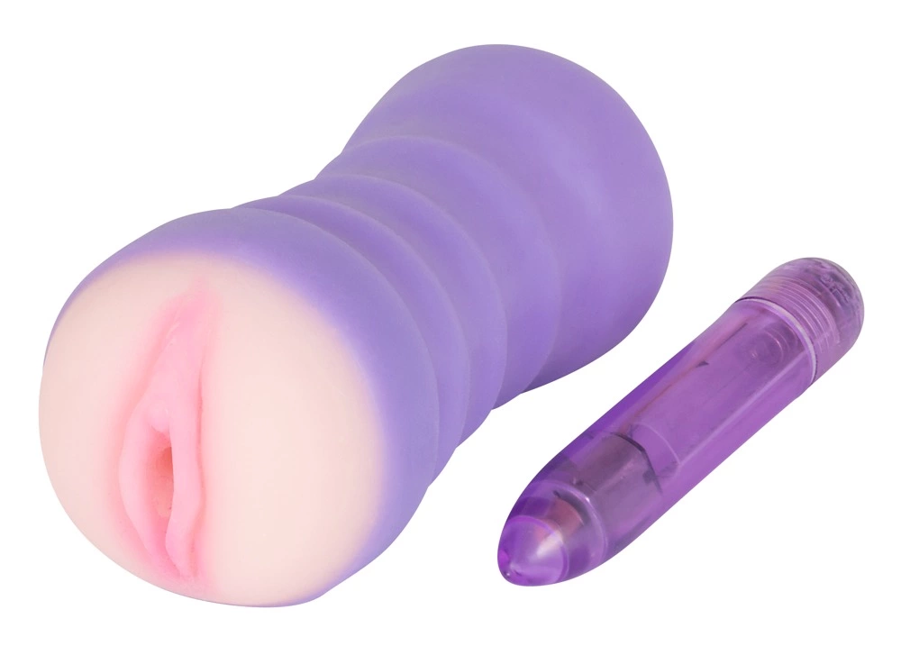 You2Toys Gina masturbatorius su vibracija, TPR, violetinis, 14 cm