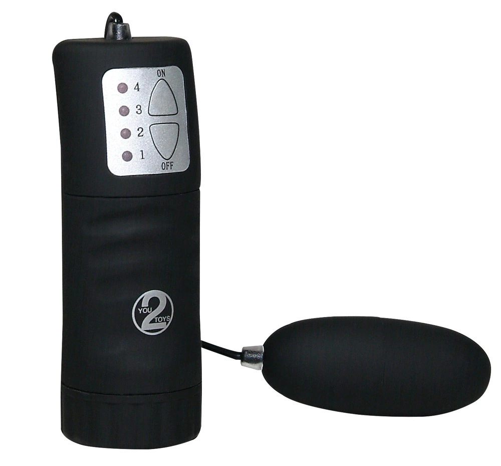 You2Toys Velvet vibruojanti kulka su pulteliu, juoda, 6 cm