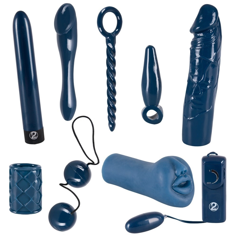 You2Toys Midnight Blue 9 dalių sekso žaislų rinkinys, tamsiai mėlynas