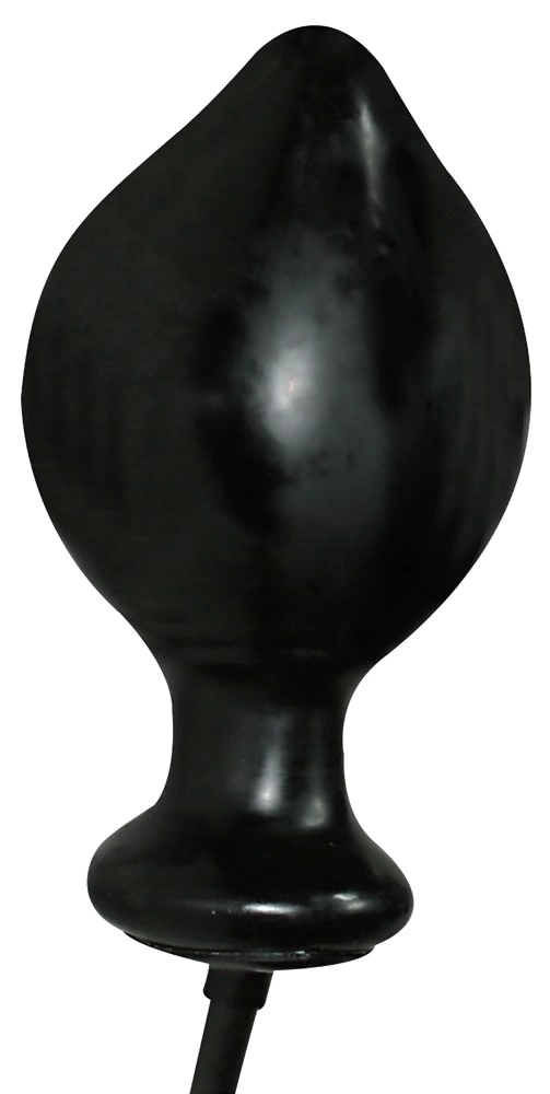 You2Toys pripučiamas analinis kaištis iš latekso su pompa, juodas, 13 cm