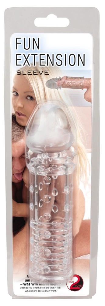 You2Toys skaidrus penio antgalis iš TPE, 16 cm