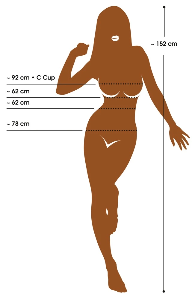 You2Toys Tyra pripučiama sekso lėlė su 3D veidu, tamsios odos, 152 cm
