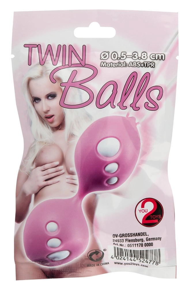 You2Toys dvigubi Kėgelio kamuoliukai su judančiais rutuliukais, 11 cm