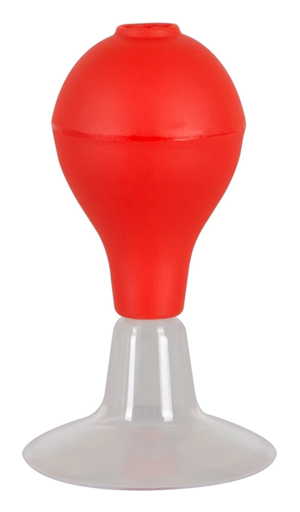 You2Toys vakuuminis spenelių siurbtukas su pompute, raudonas skaidrus, 5,5 cm