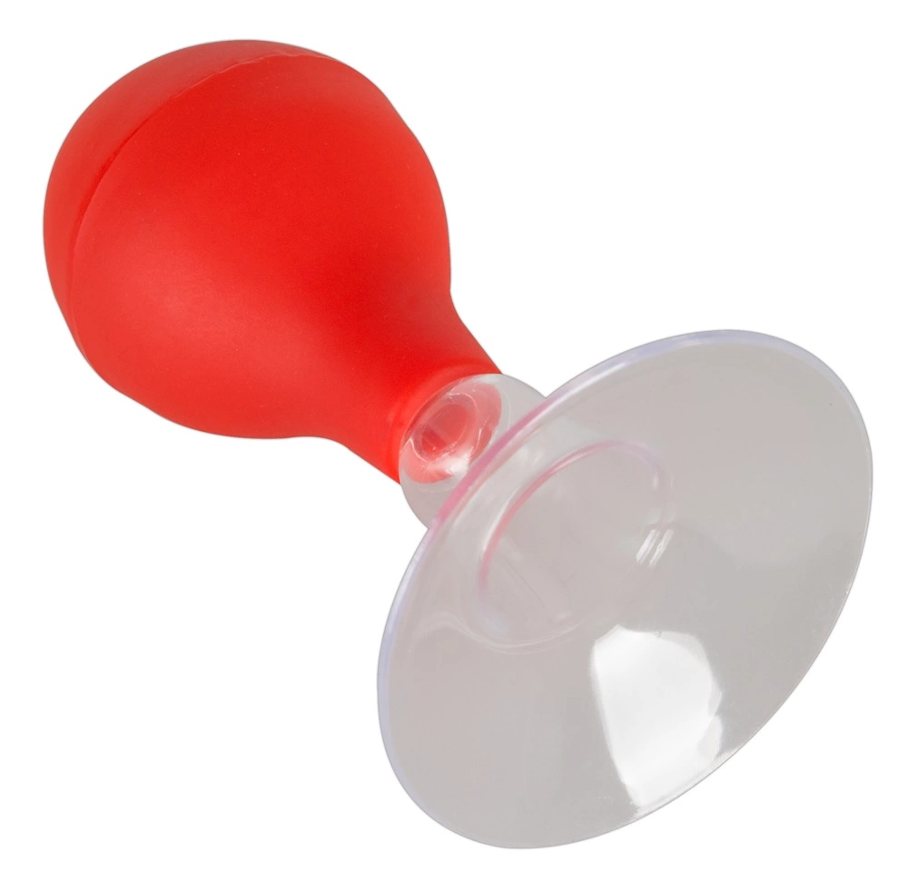 You2Toys vakuuminis spenelių siurbtukas su pompute, raudonas skaidrus, 5,5 cm