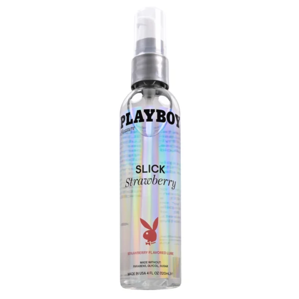 Playboy Pleasure Slick lubrikantas vandens pagrindu, braškių kvapo, 120 ml