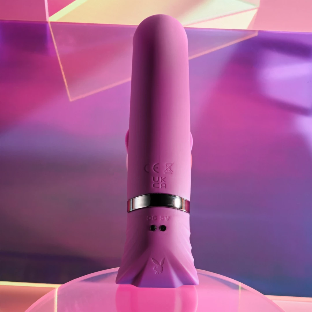 Playboy Pleasure Tap That G taško vibratorius su tapšnojimo funkcija, violetinis