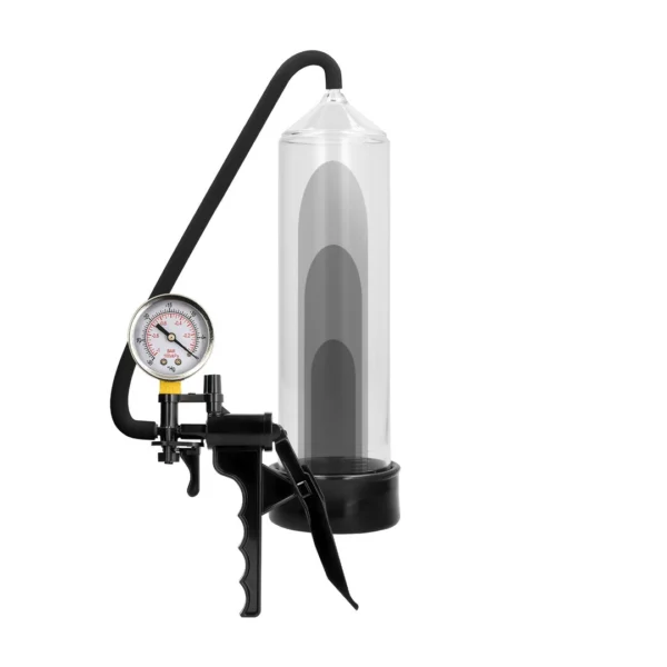 Pumped by Shots Elite penio pompa su PSI manometru, 23 cm, juoda