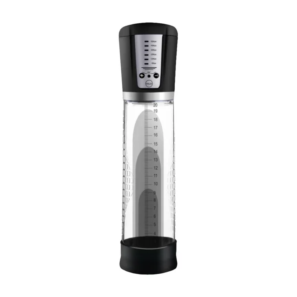 Pumped by Shots Premium automatinė penio pompa su ekranu, 6 slėgio lygiai, 29 cm