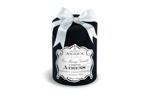 Petits Joujoux Athens masažo žvakė su muskuso ir pačiulio aromatu, 180 g