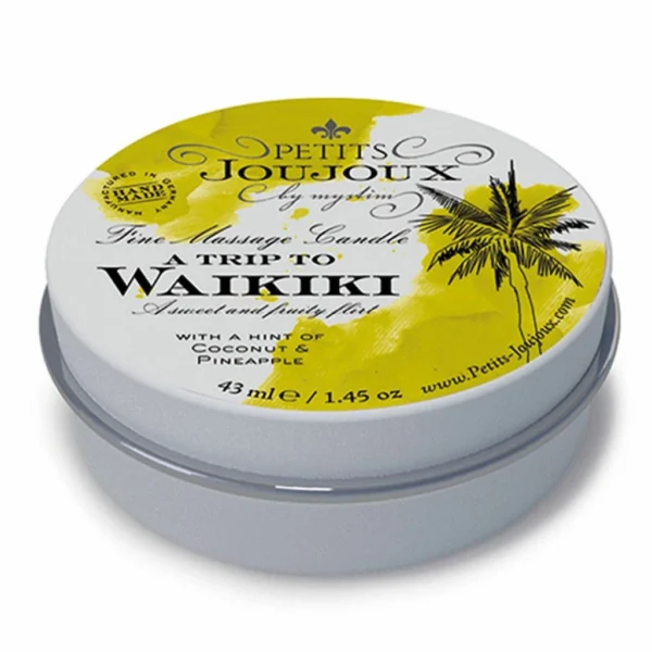 Petits Joujoux Waikiki masažo žvakė, kokosas ir ananasas, 33 g