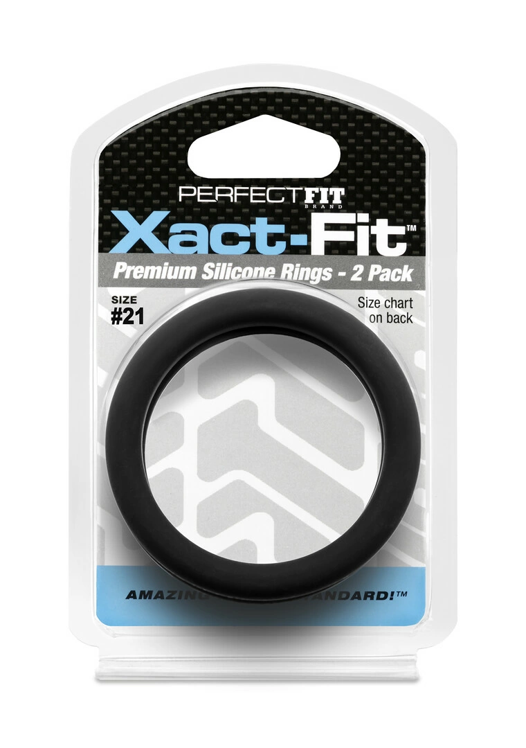 PerfectFitBrand Xact-Fit #21 varpos žiedai iš TPR, 2 vnt., skaidrūs
