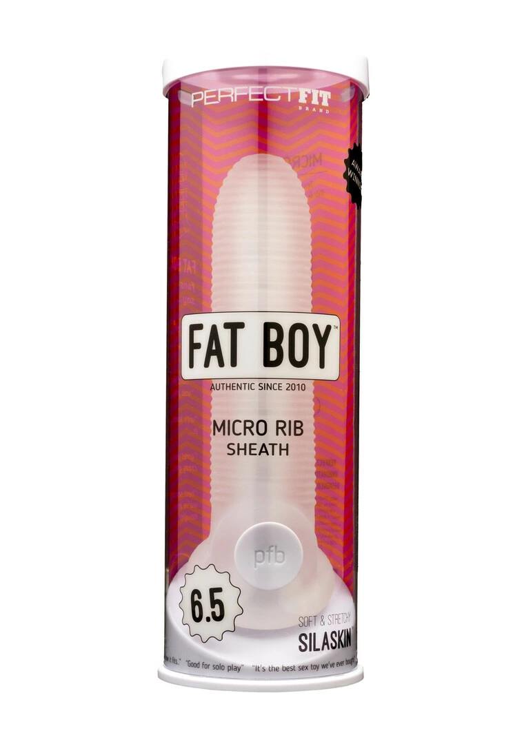 PerfectFitBrand Fat Boy Micro Rib penio antgalis iš SilaSkin, 16,5 cm