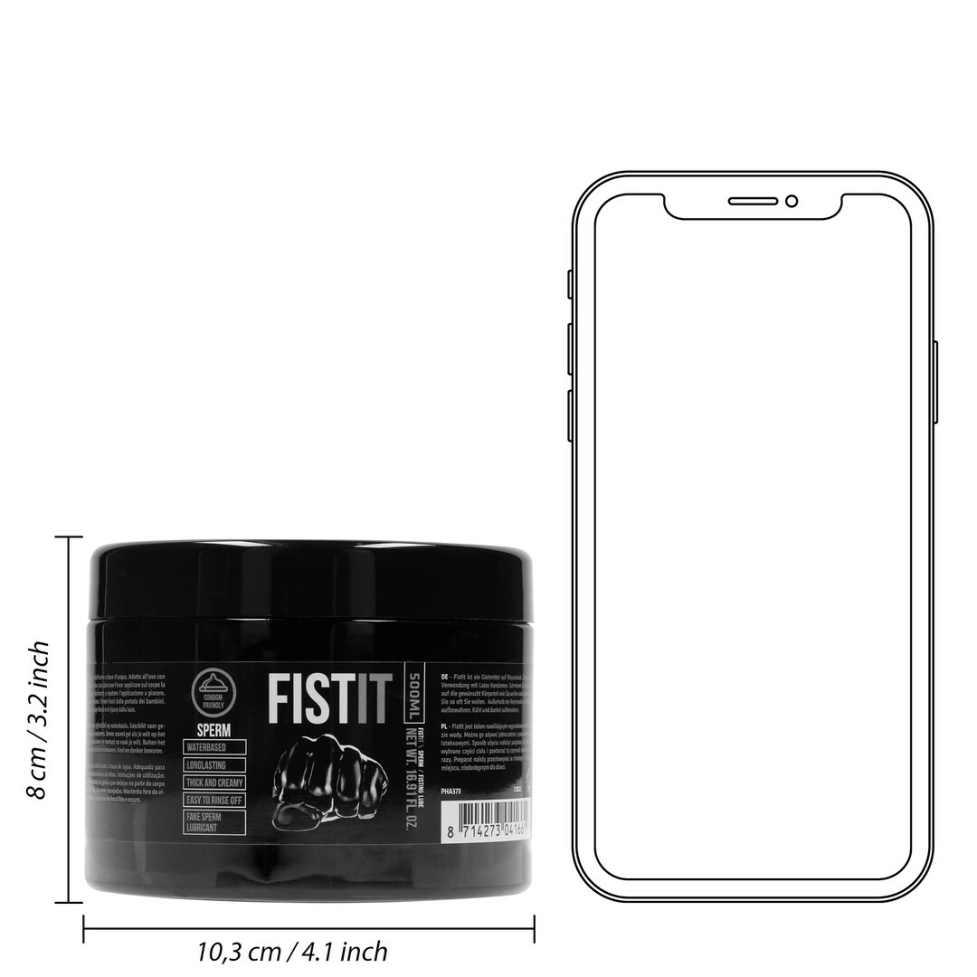 Fist It by Shots Sperm lubrikantas vandens pagrindu, kreminis, 500 ml
