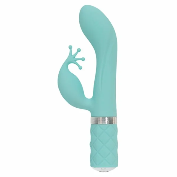 Pillow Talk Kinky G taško ir klitorio vibratorius su dviem varikliais, turkio spalvos