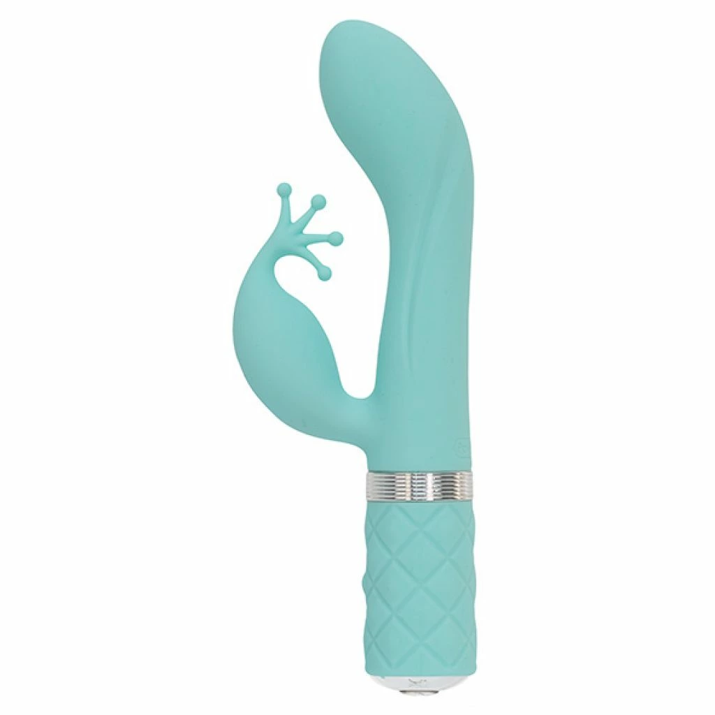 Pillow Talk Kinky G taško ir klitorio vibratorius su dviem varikliais, turkio spalvos