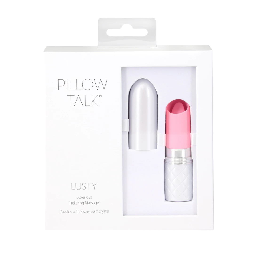 Pillow Talk Lusty kompaktiškas klitorio stimuliatorius su Swarovski puošyba, rožinis