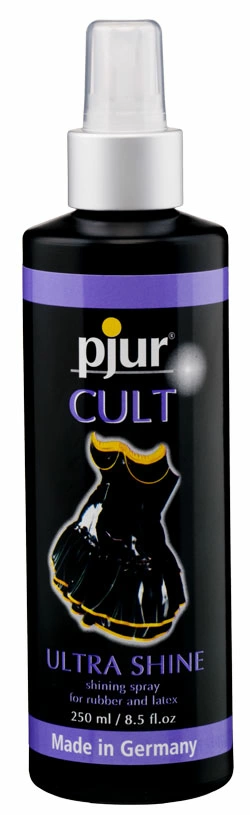 Pjur Cult Ultra Shine blizgesio purškiklis lateksui, gumai ir odai, 250 ml