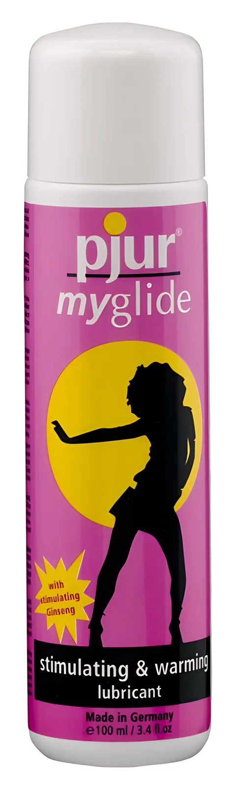 Pjur MyGlide šildantis lubrikantas vandens pagrindu su ženšenio ekstraktu, 100 ml