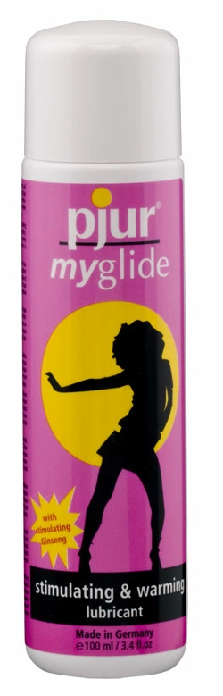 Pjur MyGlide šildantis lubrikantas vandens pagrindu su ženšenio ekstraktu, 100 ml