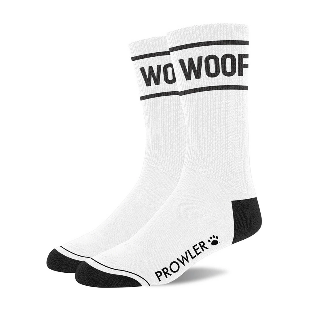 Prowler RED WOOF kojinės su logotipu, juodai baltos, universalus dydis