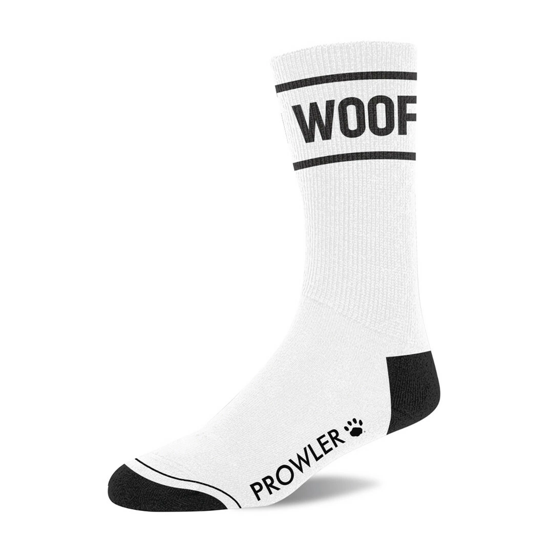 Prowler RED WOOF kojinės su logotipu, juodai baltos, universalus dydis